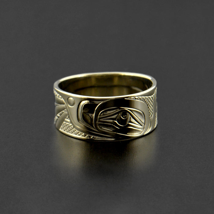 Blue Heron - 14k Gold Ring
