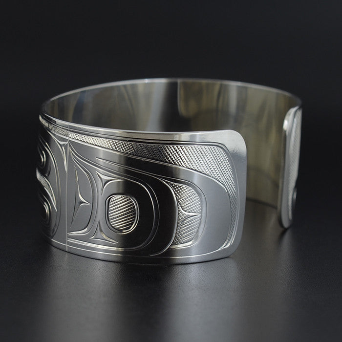 Whale and Salmon - Silver Bracelet