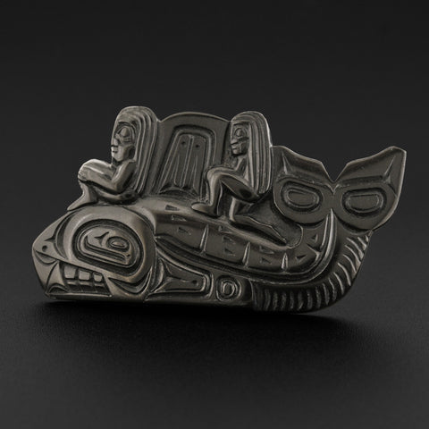 Supernatural Orca - Argillite Brooch