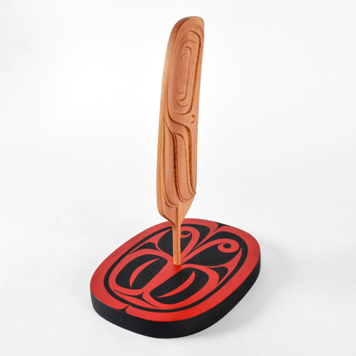 Hummingbird Feather - Red Cedar Sculpture