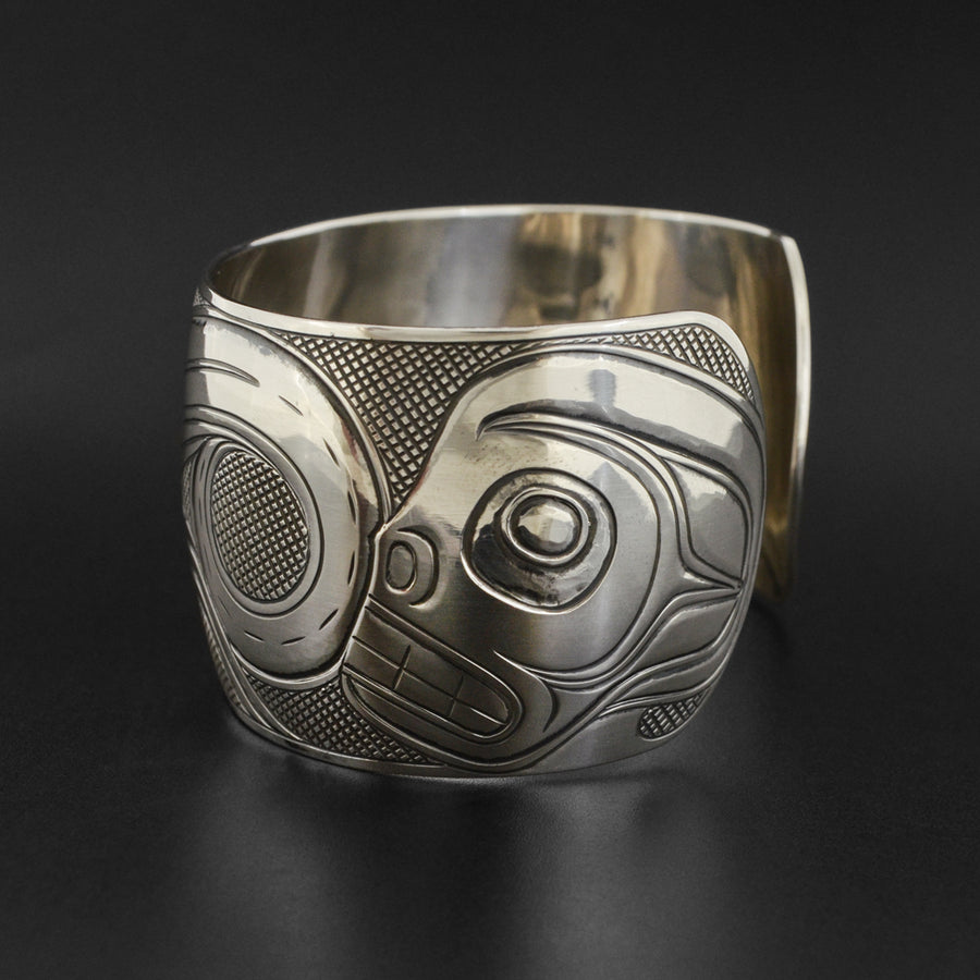 Butterfly and Skull - Silver Bracelet