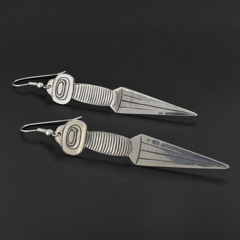 Dagger - Silver Earrings
