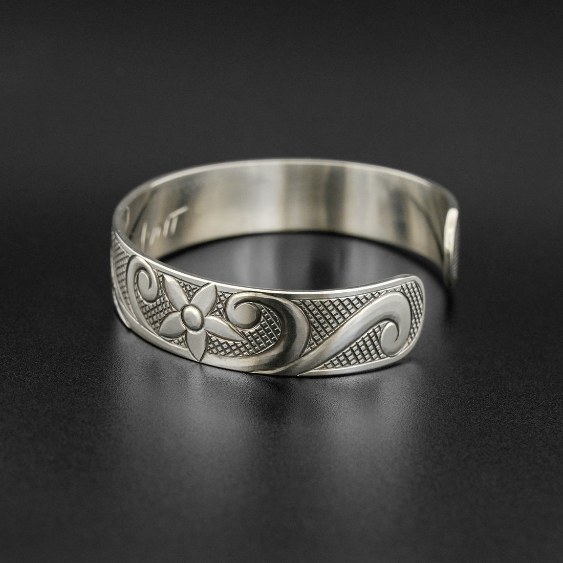 Salmonberry Blossom - Silver Bracelet
