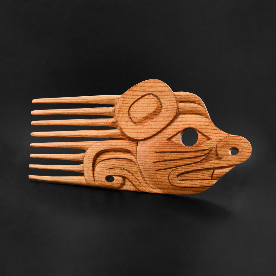 Mouse Woman - Yew Wood Comb