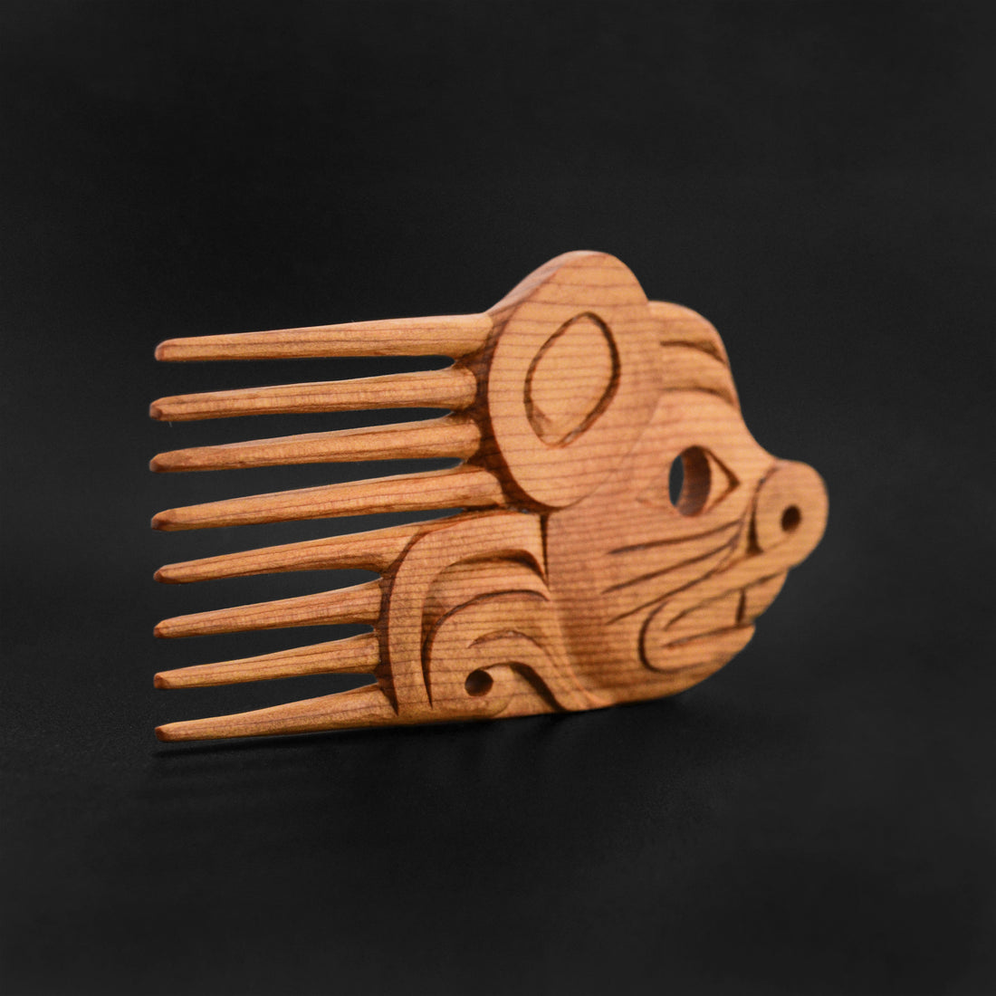 Mouse Woman - Yew Wood Comb