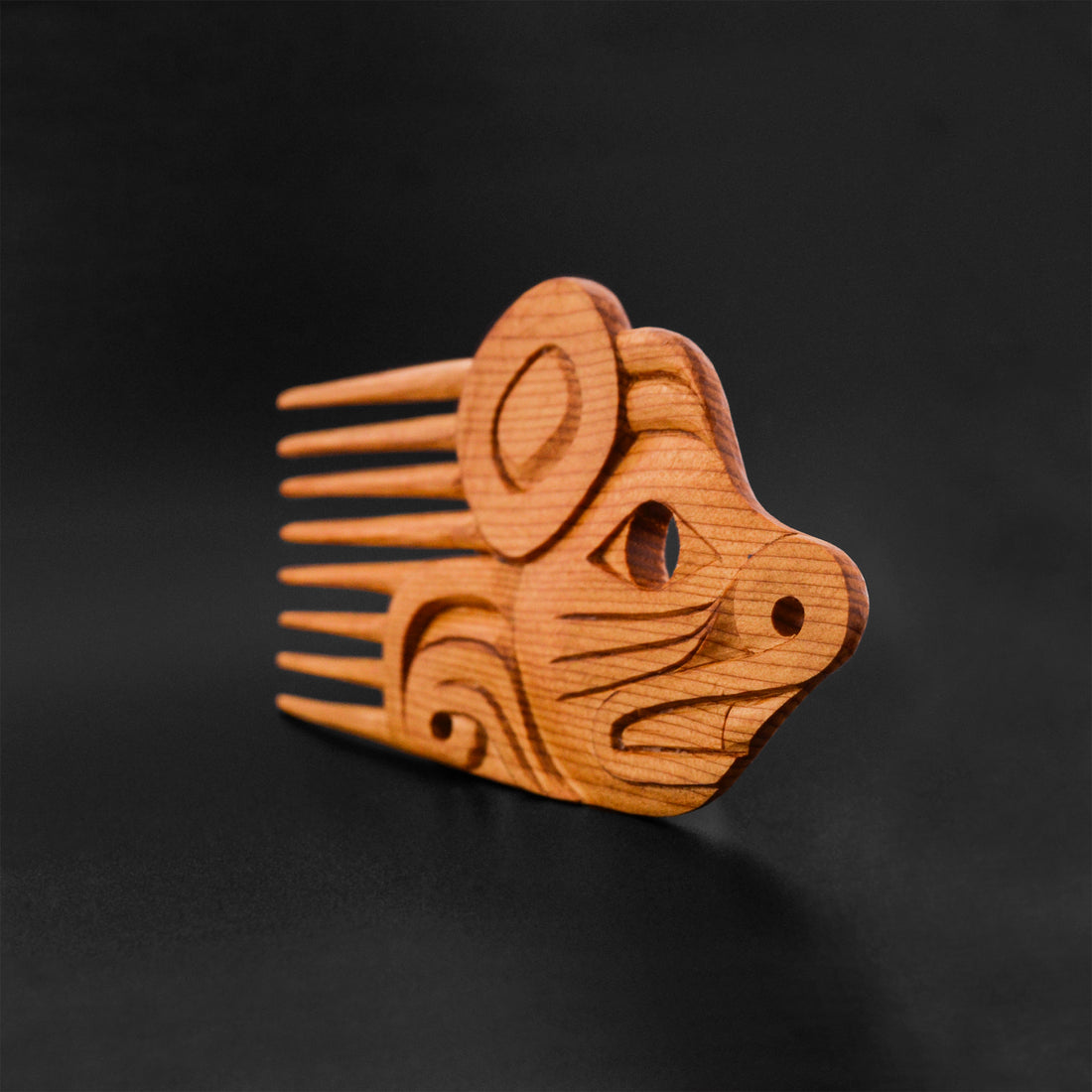 Mouse Woman - Yew Wood Comb