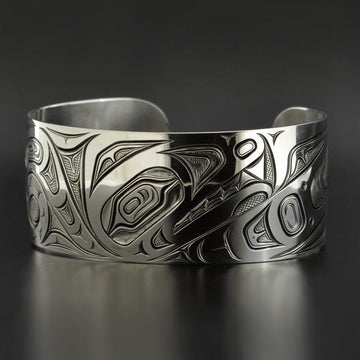Wolf Transforming - Silver Bracelet