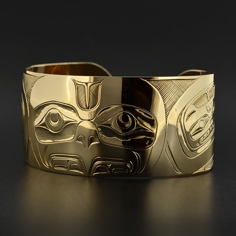 Eagle with Beaver - 14k Gold Bracelet