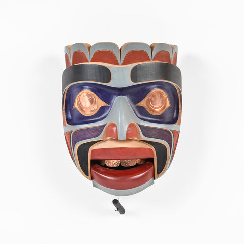 Kumugwe - Red Cedar Mask with Copper