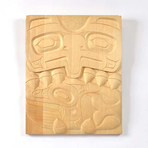 Thunderbird Catching Whale - Yellow Cedar Panel