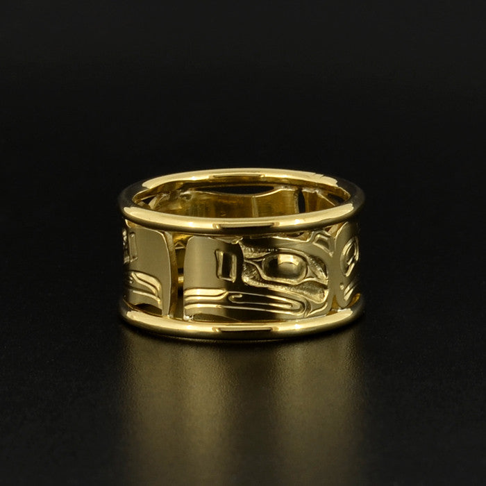 Eagle and Raven - 18k Gold Ring