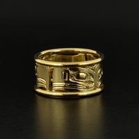 Eagle and Raven - 18k Gold Ring