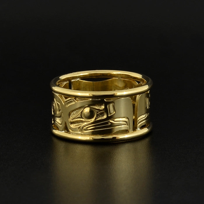 Eagle and Raven - 18k Gold Ring