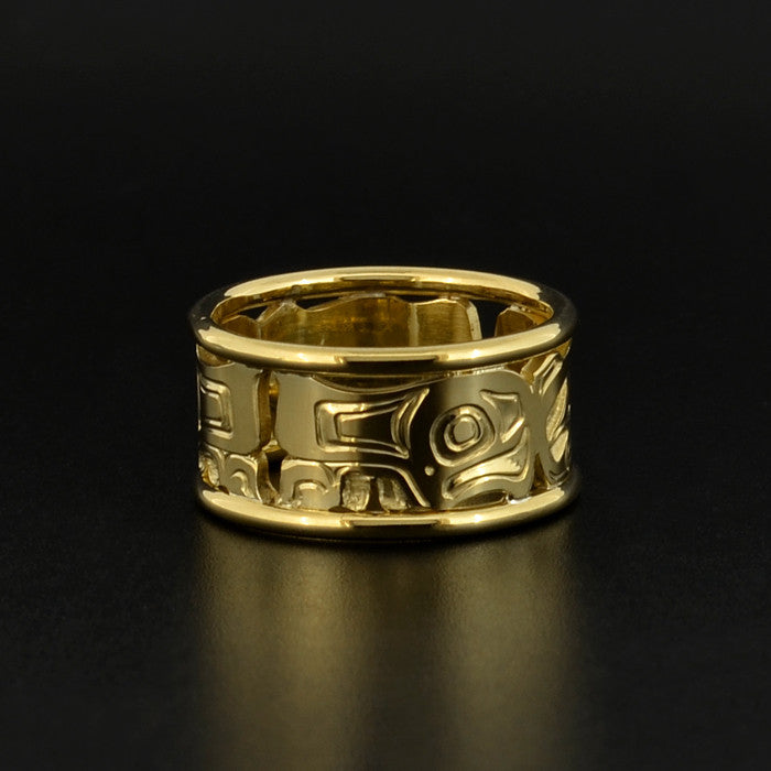 Eagle and Raven - 18k Gold Ring