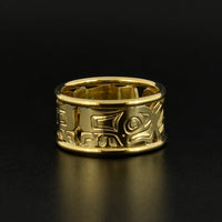 Eagle and Raven - 18k Gold Ring