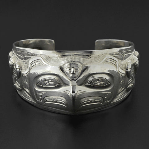 The Cycle of Life - Repoussé Silver Bracelet