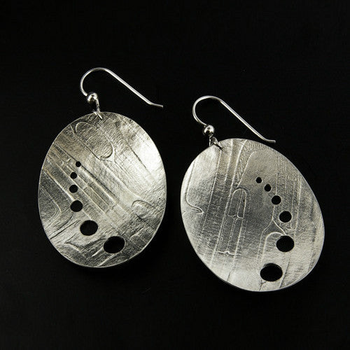 Abalone - Silver Earrings