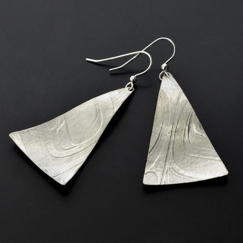 Sharp Spoon - Silver Earrings