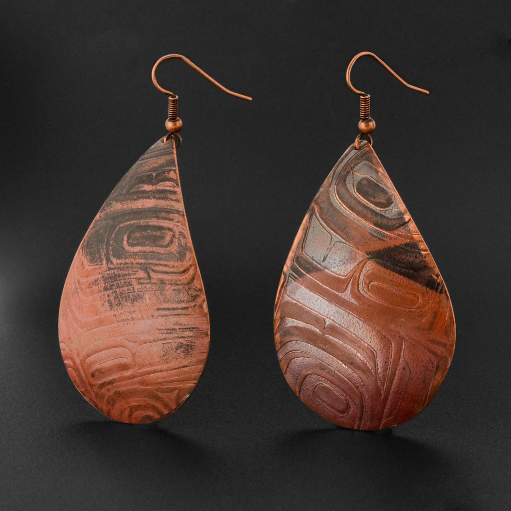 Abstract - Copper Earrings