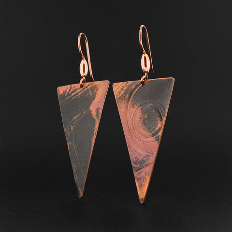 Abstract - Copper Earrings