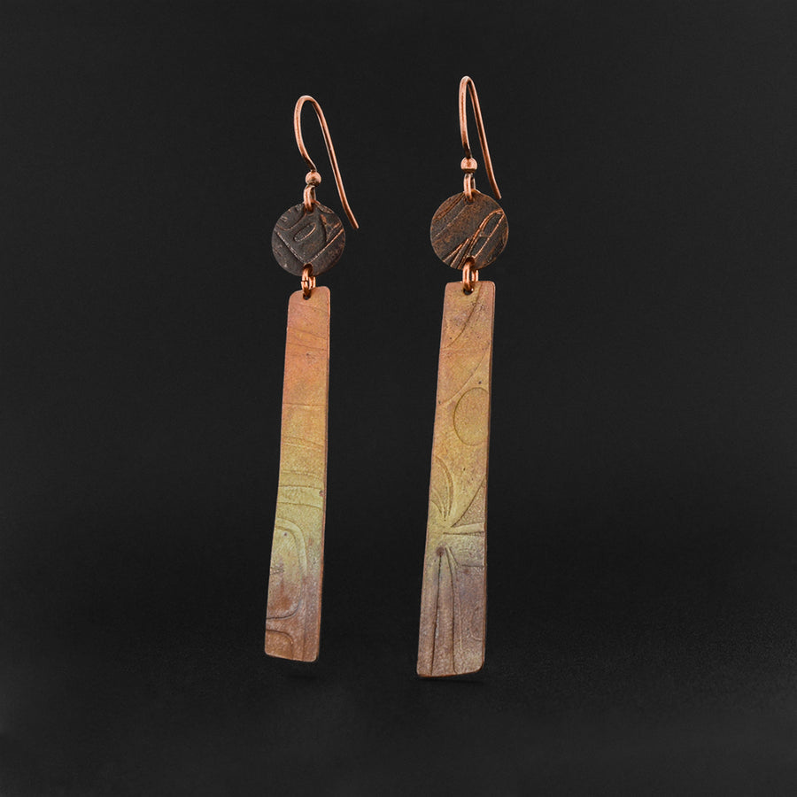 Abstract - Copper Earrings