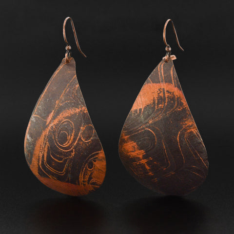 Raindrop (Medium) - Copper Earrings