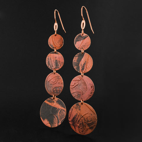 Abstract - Copper Earrings