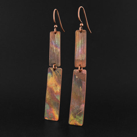 Abstract - Copper Earrings