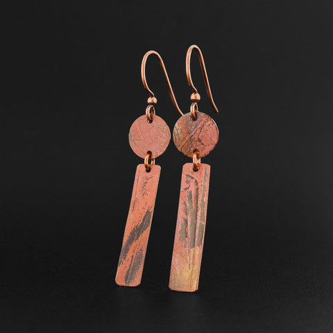 Abstract - Copper Earrings