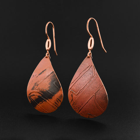 Abstract - Copper Earrings