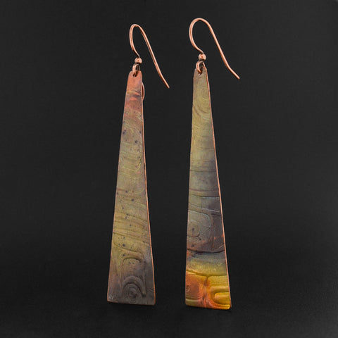 Abstract - Copper Earrings