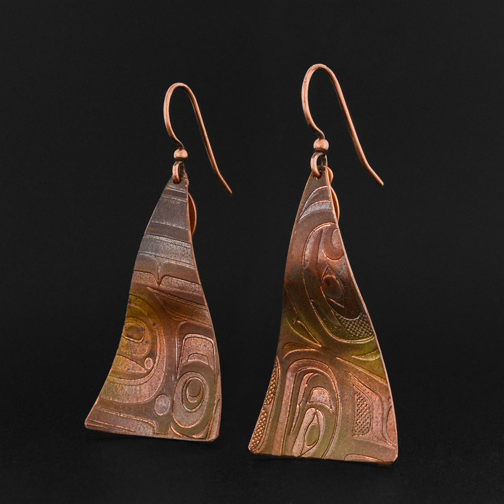 Abstract - Copper Earrings