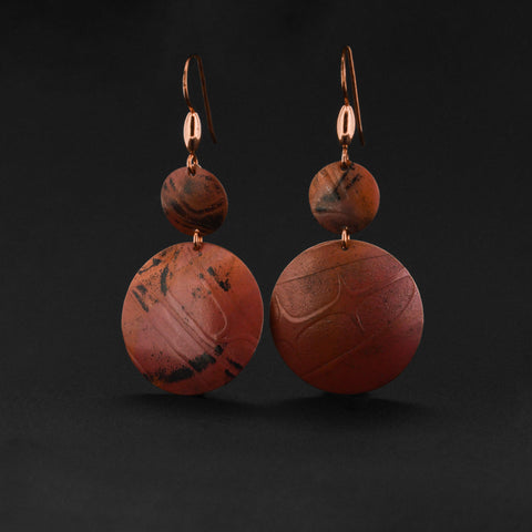 Abstract - Copper Earrings