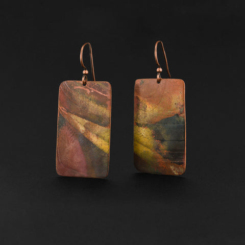 Abstract - Copper Earrings