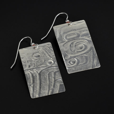 Tall Box - Silver Earrings