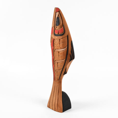 Salmon - Yellow Cedar Sculpture