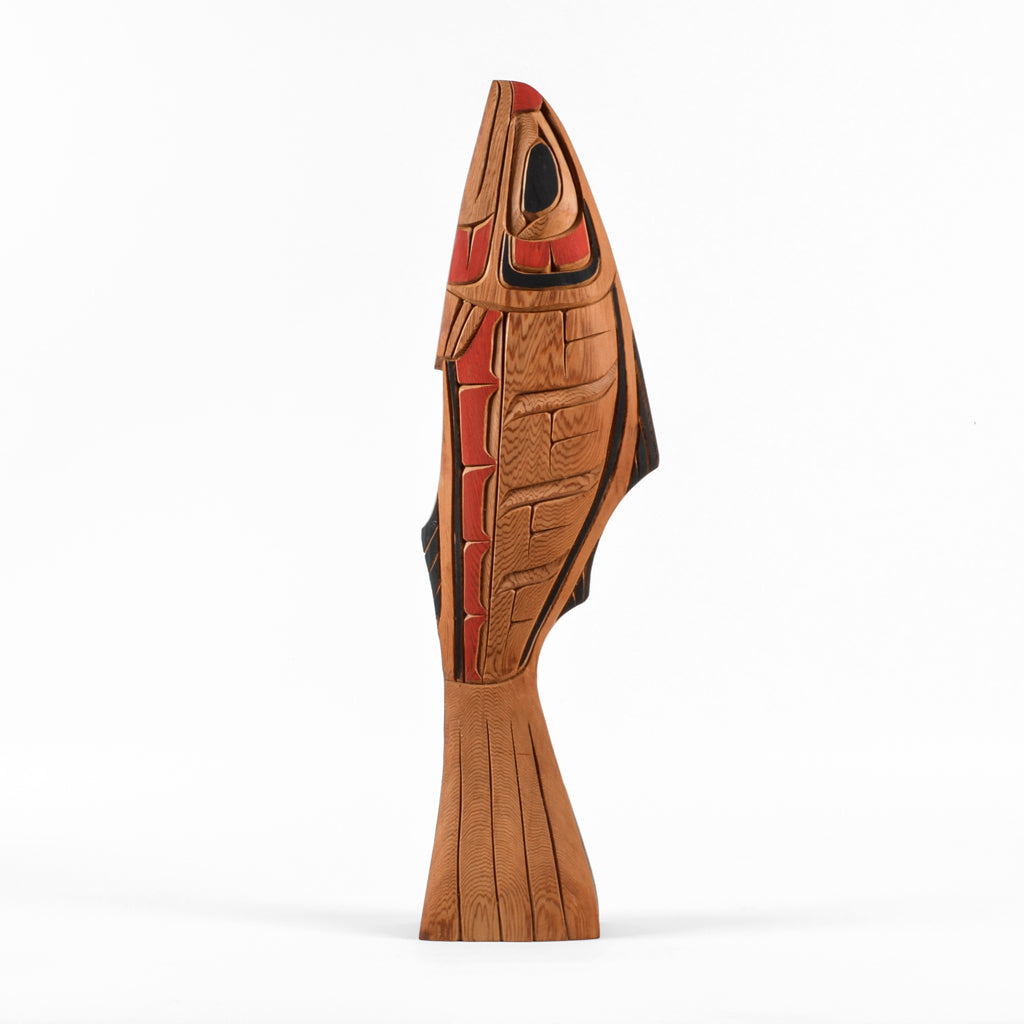 Salmon - Yellow Cedar Sculpture