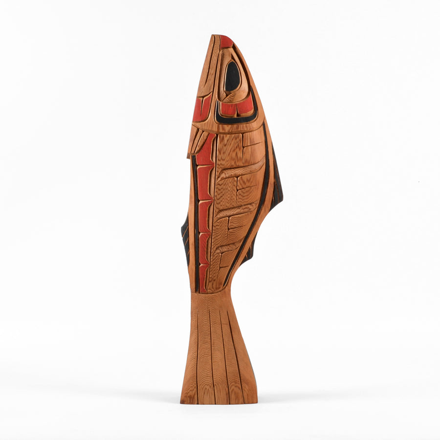 Salmon - Yellow Cedar Sculpture