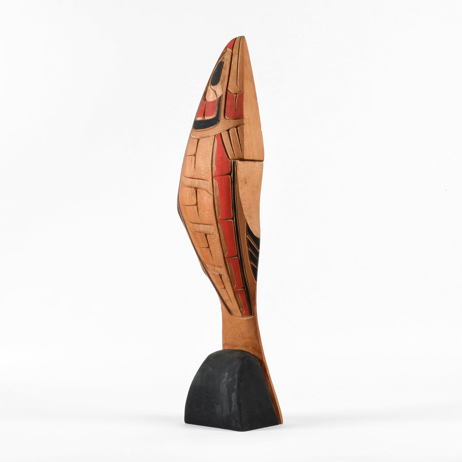 Salmon - Yellow Cedar Sculpture