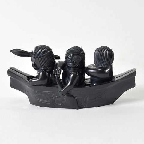 Haida Canoe - Argillite Sculpture