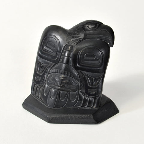 Eagle and Killerwhale - Argillite Sculpture