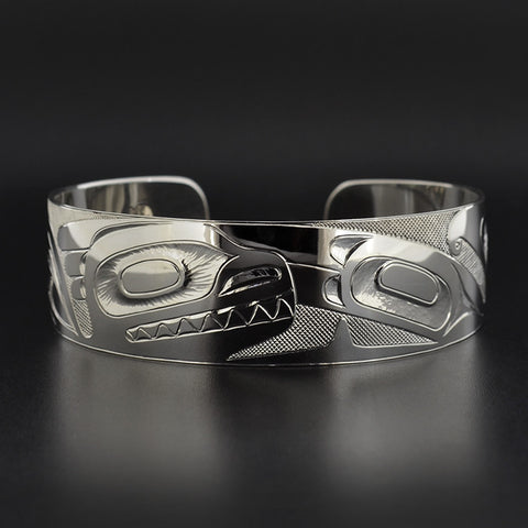 Killerwhale and Thunderbird - Silver Bracelet