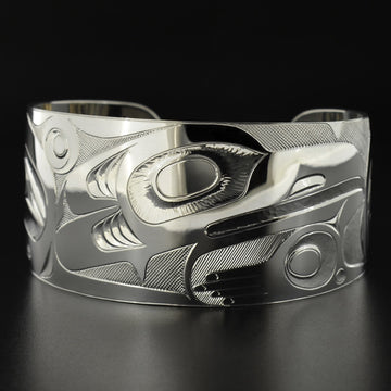 Raven-Finned Killerwhale - Silver Bracelet
