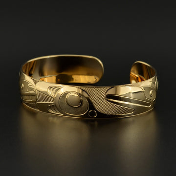 Raven-Finned Killerwhale - 14k Gold Bracelet