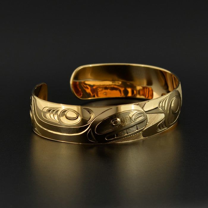 Raven-Finned Killerwhale - 14k Gold Bracelet