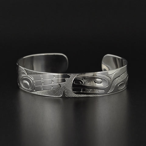 Raven and Human - Silver Bracelet