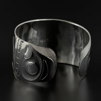 Raven with Broken Beak - Silver Bracelet