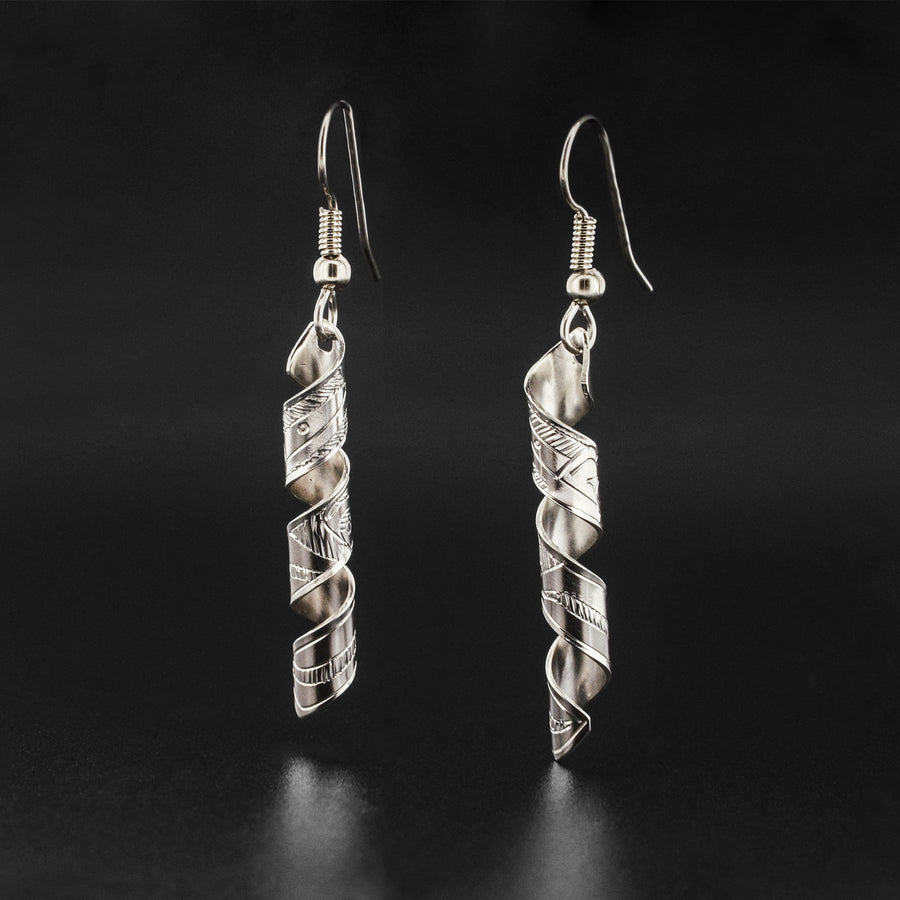 Various Designs - Silver Spiral Earrings