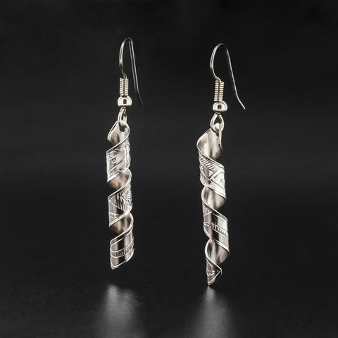 Various Designs - Silver Spiral Earrings