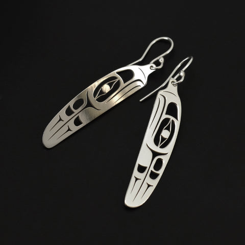 Eagle Feather - Silver Earrings